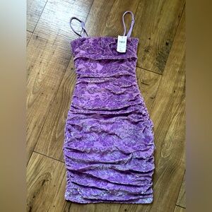 Windsor Purple Velvet Form Fitting Dress Size SMALL NEW WITH TAGS